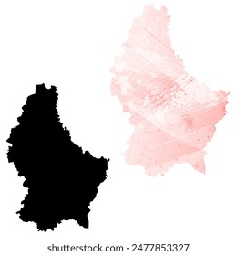 High detailed vector map. Luxembourg.