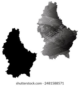 High detailed vector map. Luxembourg.