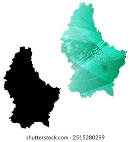 Alto mapa de Vector detallado. Luxemburgo.