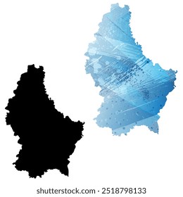 Mapa vetorial altamente detalhado. Luxemburgo.