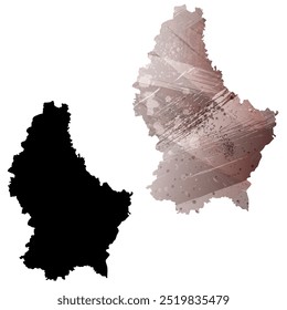 High detailed vector map. Luxembourg.