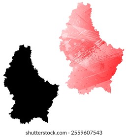 High detailed vector map. Luxembourg.