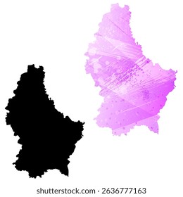 High detailed vector map. Luxembourg.
