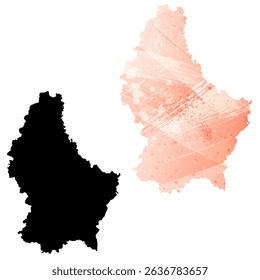 High detailed vector map. Luxembourg.