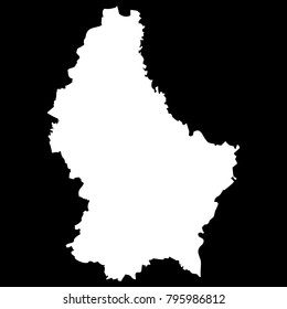High detailed vector map - Luxembourg