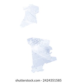 High detailed vector map. Macao. Watercolor style. Periwinkle color. Pastel lilac color. Delicate purple.