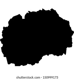 High detailed vector map - Macedonia 