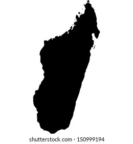 High detailed vector map - Madagascar 