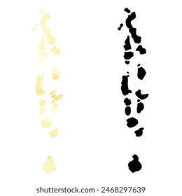 Detaillierte Karte der Vektorgrafik. Malediven.