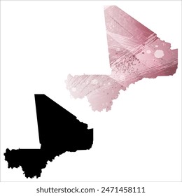 High detailed vector map. Mali.