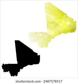 Mapa de Vector detallado. Mali.