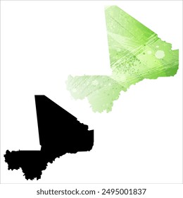 High detailed vector map. Mali.