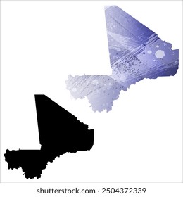 High detailed vector map. Mali.