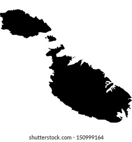 High detailed vector map - Malta 