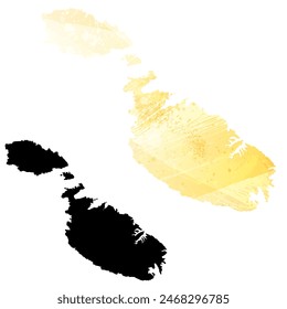 Mapa de Vector detallado. Malta.