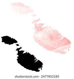 High detailed vector map. Malta.