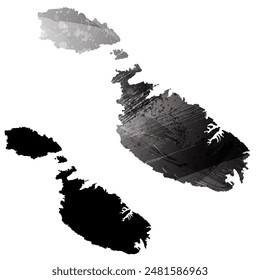 High detailed vector map. Malta.