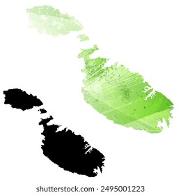 High detailed vector map. Malta.