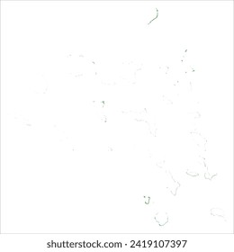 High detailed vector map. Marshall Islands. Watercolor style. Green color. Salacious emerald color.