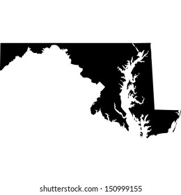 High Detailed Vector Map - Maryland 