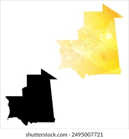 High detailed vector map. Mauritania.