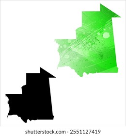 High detailed vector map. Mauritania.