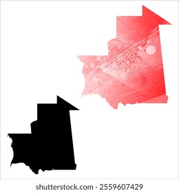 High detailed vector map. Mauritania.