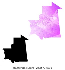 High detailed vector map. Mauritania.