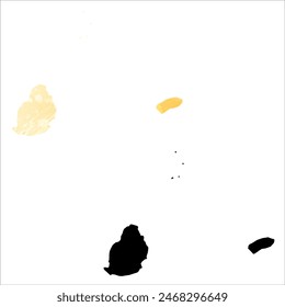 High detailed vector map. Mauritius.