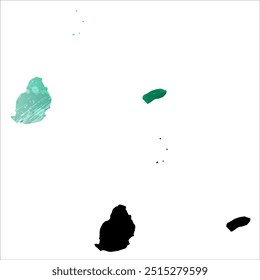 Alto mapa de Vector detallado. Mauricio.