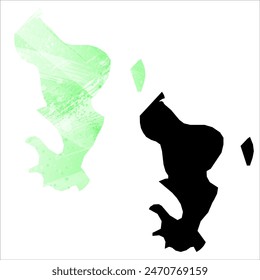 High detailed vector map. Mayotte.