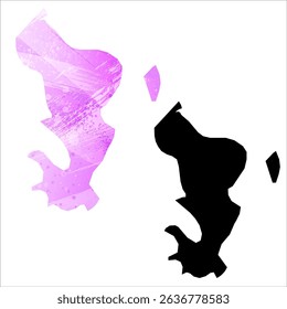 High detailed vector map. Mayotte.