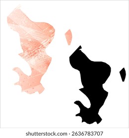High detailed vector map. Mayotte.