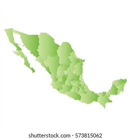 High detailed vector map - Mexico