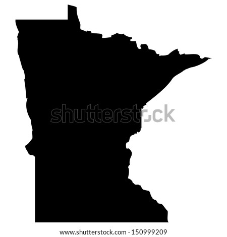 High Detailed Vector Map Minnesota Stock Vector (Royalty Free