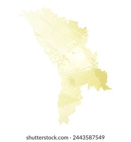 High detailed vector map. Moldova.