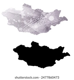 Mapa de Vector detallado. Mongolia.