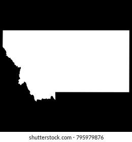 High detailed vector map - Montana