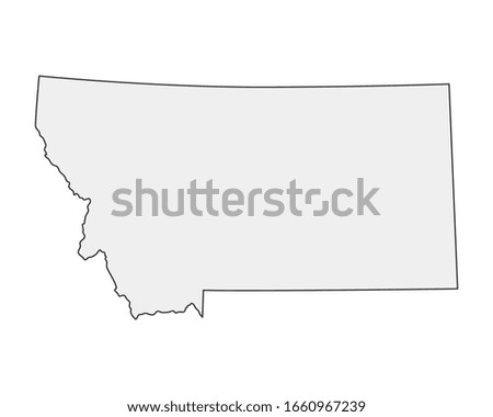 High detailed vector map. Montana USA state.