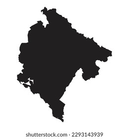 High detailed vector map. Montenegro. New Map 2023.