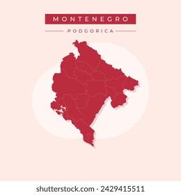 High detailed vector map - Montenegro