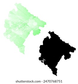 High detailed vector map. Montenegro.