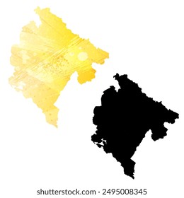 High detailed vector map. Montenegro.