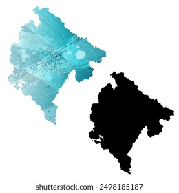 High detailed vector map. Montenegro.