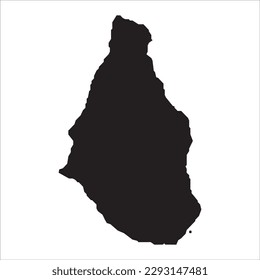 High detailed vector map. Montserrat. New Map 2023.