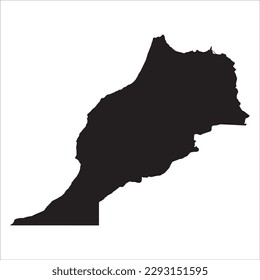 High detailed vector map. Morocco. New Map 2023.