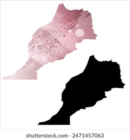 High detailed vector map. Morocco.