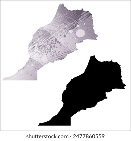 High detailed vector map. Morocco.