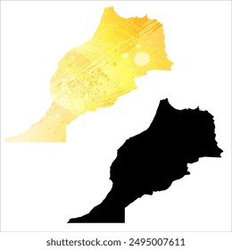 High detailed vector map. Morocco.