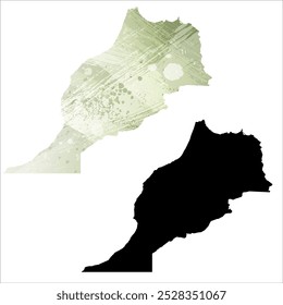 High detailed vector map. Morocco.